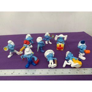 10 Smurf McDonald’s Toys 2011 Payos Assorted Collectable 3 Inches Tall
